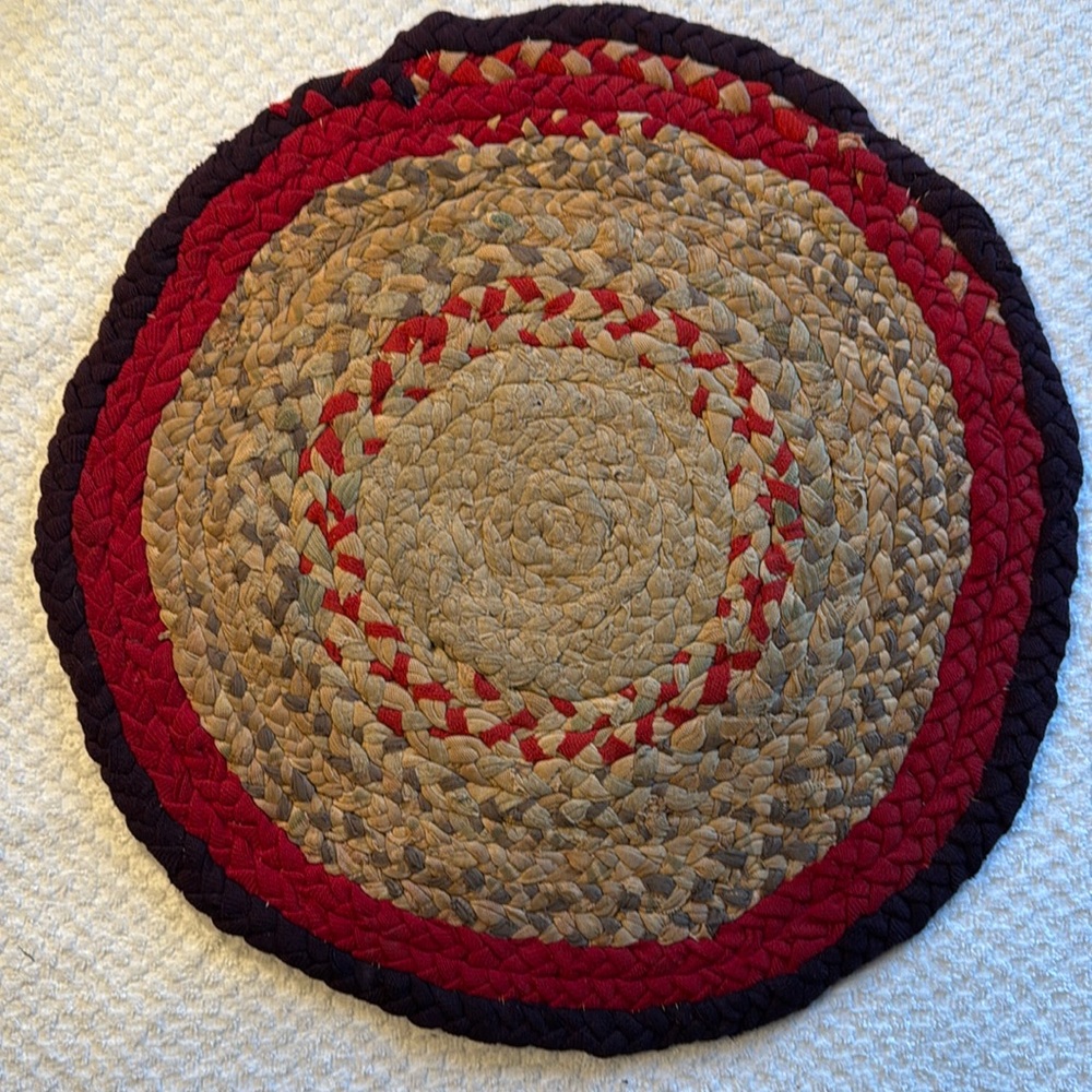 Vintage Handmade Braided Mat
